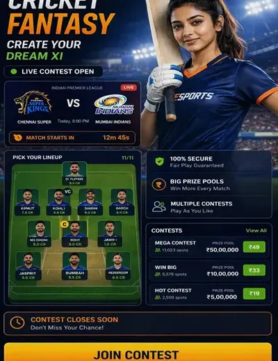 Newking (new faridabad series king) fantasy cricket & matchday visual 3